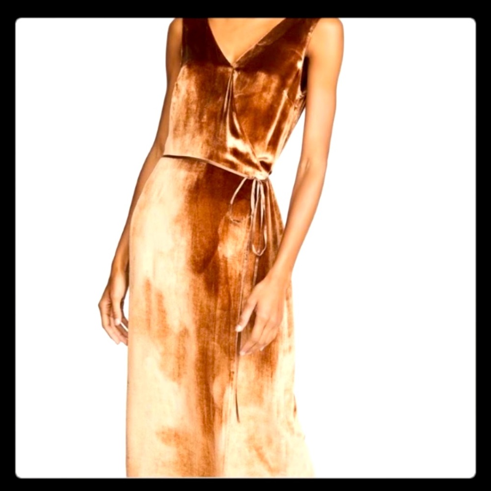 Vince velvet wrap dress